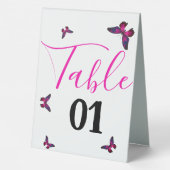 Plaque De Table Numéro de table Fluttering Fun (Verso)