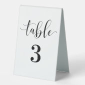 Plaque De Table Numéro de table mariage (Recto)