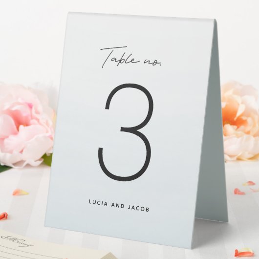Plaque De Table Numéro de table mariage d'aquarelle bleue (In SItu (Mariage))