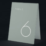 Plaque De Table Numéro de table minimaliste moderne vert olive<br><div class="desc">Ce numéro de table minimaliste moderne est parfait pour les numéros de table mariages ou n'importe quel numéro de table de fête! Entièrement personnalisable !</div>