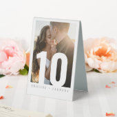 Plaque De Table Numéro de table moderne avec photo (In SItu (Mariage))