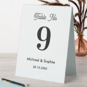 Plaque De Table Numéro de table noir blanc Mariage (En SItu (Tableau))