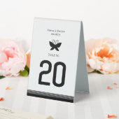Plaque De Table Numéro de table Papillon Noir (In SItu (Mariage))