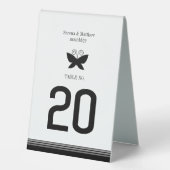 Plaque De Table Numéro de table Papillon Noir (Recto)