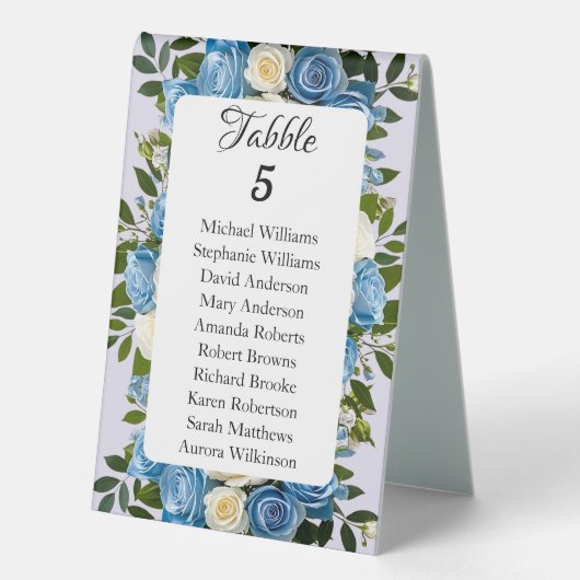Plaque De Table Numéro de table personnalisé pour la réception de (Recto)