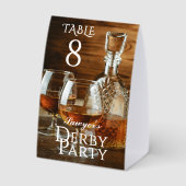 Plaque De Table Numéro de table Rustique Whisky Derby Party (Verso)
