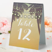 Plaque De Table Numéro de table Tente Card Plage Coucher de soleil (In SItu (Mariage))