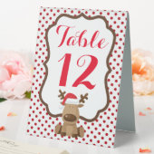 Plaque De Table Numéro de table Tente Card Reindeder Noël XMAS Pol (In SItu (Mariage))