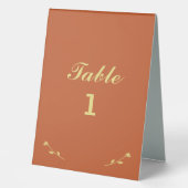 Plaque De Table Numéro de table Terracotta et Gold (Recto)