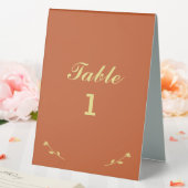 Plaque De Table Numéro de table Terracotta et Gold (In SItu (Mariage))