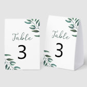 Plaque De Table Numéro de table triangle en eucalyptus blanc (Recto/verso)