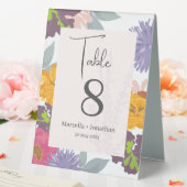 Plaque De Table Numéro de tableau Abstrait moderne du Mariage flor (In SItu (Mariage))