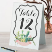 Plaque De Table Numéro de tableau Carte de tente Cactus de Bohême (En SItu (Tableau))