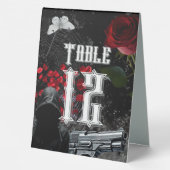 Plaque De Table Numéro de tableau Carte de tente Hauning Adeline Z (Verso)