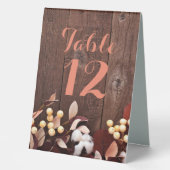 Plaque De Table Numéro de tableau Cartes de tente Branche de coton (Recto)