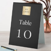 Plaque De Table Numéro de tableau du logo de l'entreprise noir (En SItu (Tableau))