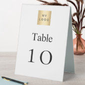 Plaque De Table Numéro de tableau du logo de l'entreprise noir (En SItu (Tableau))