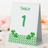 Plaque De Table Numéro de tableau Irlandais Shamrocks Clochers (In SItu (Mariage))