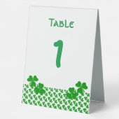 Plaque De Table Numéro de tableau Irlandais Shamrocks Clochers (Verso)