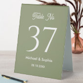 Plaque De Table Numéro de tableau Mariage vert Sage (En SItu (Tableau))