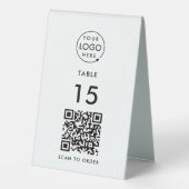 Plaque De Table Numéro de tableau QR Code Restaurant Café Scan to  (Verso)