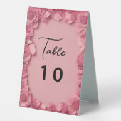 Plaque De Table Numéro de tableau rose (Recto)