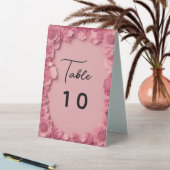 Plaque De Table Numéro de tableau rose (En SItu (Tableau))