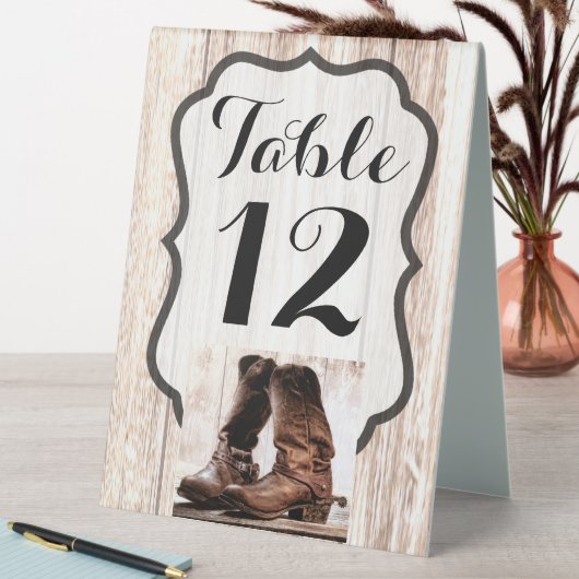 Plaque De Table Numéro de tableau Tente Card Boots Pays Russe West (En SItu (Tableau))