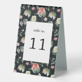 Plaque De Table numéro du tableau fleuri fleuri fleuri (Verso)