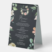 Plaque De Table numéro du tableau fleuri fleuri fleuri (Recto)