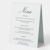 Plaque De Table Numéro et menu de table de Mariage combiné | Table (Verso)