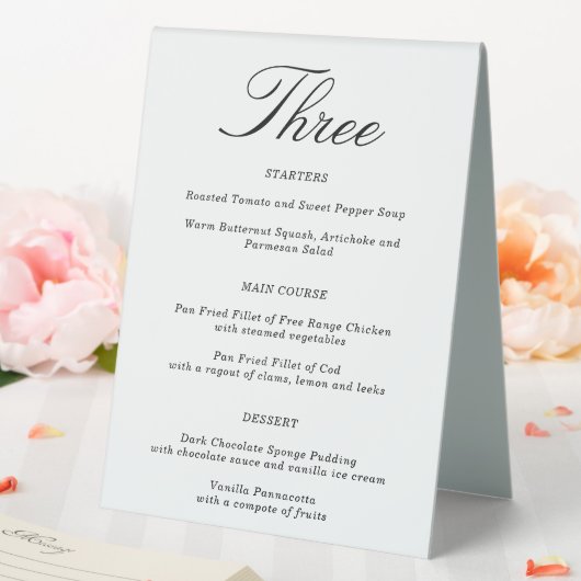 Plaque De Table Numéro et menu de table de Mariage combiné | Table (In SItu (Mariage))