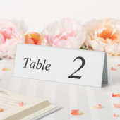 Plaque De Table Numéro noir douze 6x2 Tente (In SItu (Mariage))