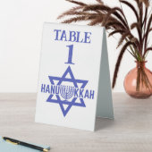 Plaque De Table Numéro personnalisé Hanukkah (En SItu (Tableau))