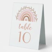 Plaque De Table Numéros de table arc-en-ciel bohème (Recto)