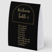 Plaque De Table Numéros de table de mariage avec noms d'invités No (Arrière)