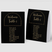 Plaque De Table Numéros de table de mariage avec noms d'invités No (Recto/Verso)
