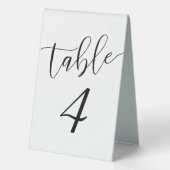 Plaque De Table Numéros de table de mariage élégants (Verso)