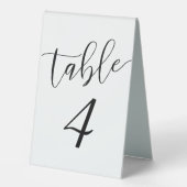 Plaque De Table Numéros de table de mariage élégants (Recto)