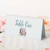 Plaque De Table Numéros de table de mariage floraux rose (In SItu (Mariage))
