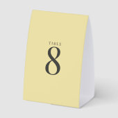 Plaque De Table Numéros de table de mariage jaune citrique insulai (Verso)