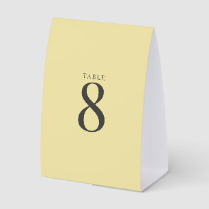 Plaque De Table Numéros de table de mariage jaune citrique insulai