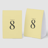 Plaque De Table Numéros de table de mariage jaune citrique insulai (Recto/verso)