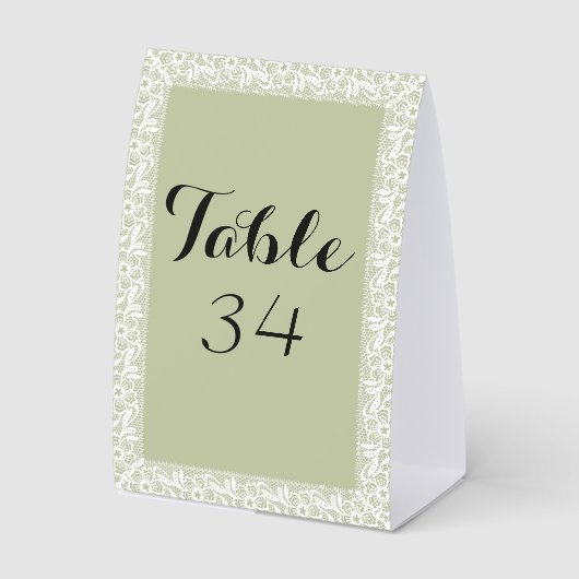 Plaque De Table Numéros de table de tente de mariage classique ver (Recto)