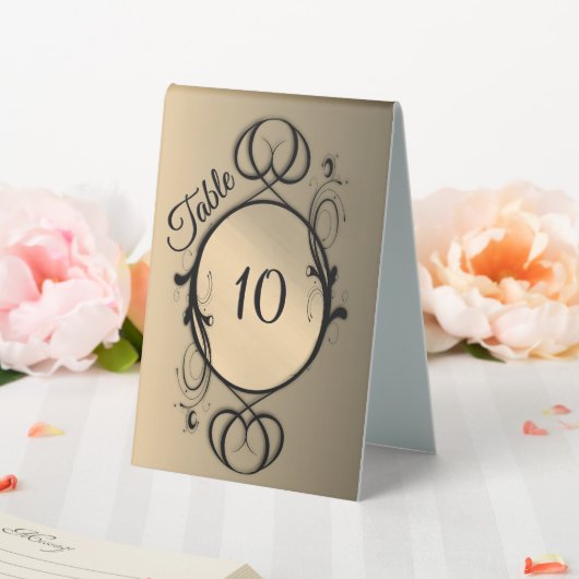 Plaque De Table Numéros de table Gold (In SItu (Mariage))