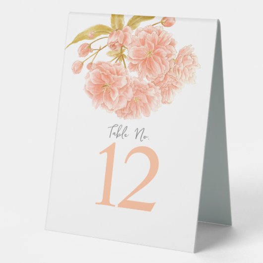 Plaque De Table Numéros de table Mariage de fleurs de printemps (Recto)