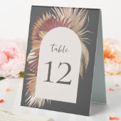 Plaque De Table Oasis tropicale Boho Élégance côtière gris (In SItu (Mariage))