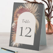 Plaque De Table Oasis tropicale Boho Élégance côtière gris (En SItu (Tableau))