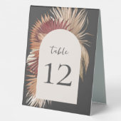 Plaque De Table Oasis tropicale Boho Élégance côtière gris (Verso)