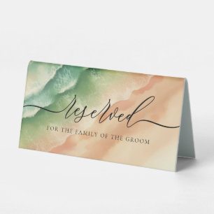 Plaque De Table Ocean Beach Mariage d'été Réservation